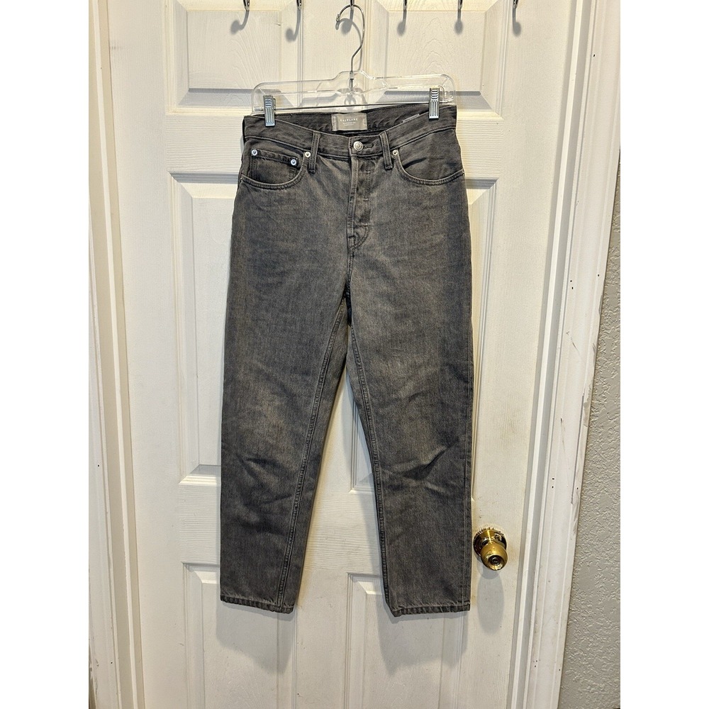 Everlane The 90s Cheeky Jean Organic Cotton Grey Washed Crop Size 27 High Rise